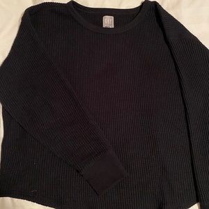 Waffle-Knit Crewneck T-Shirt